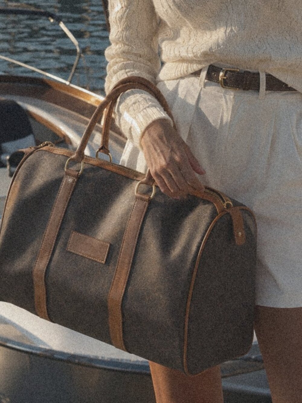 Christian Dior Honeycomb Vintage Boston Duffle Bag with COA